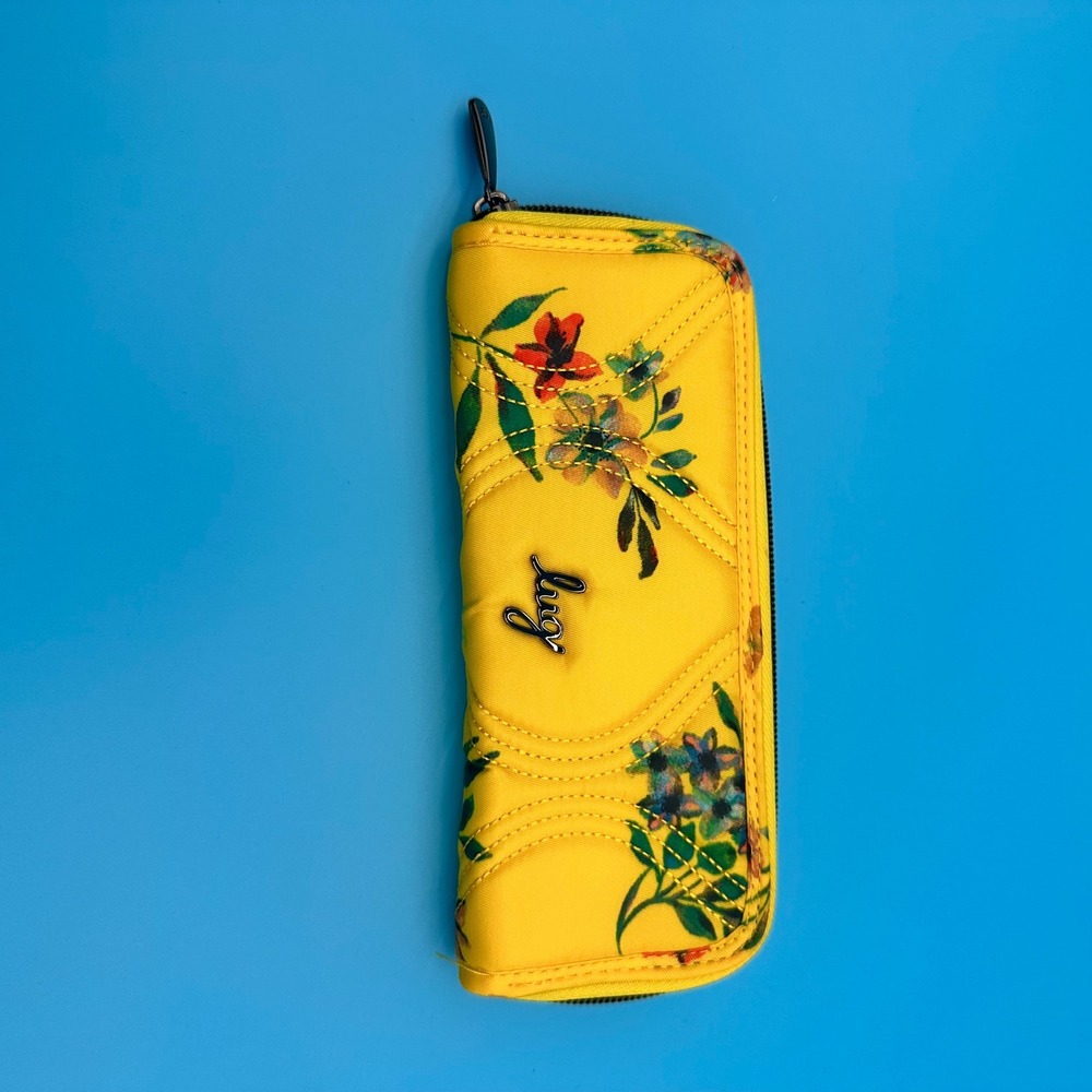 Lug Quilted RFID Zip Around Wallet Tendu Bouquet Yellow‎